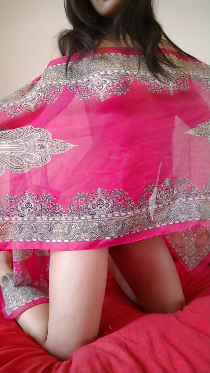 Busty Indian MILF lady stripping off saree bra showing big boobs ass cheeks pics