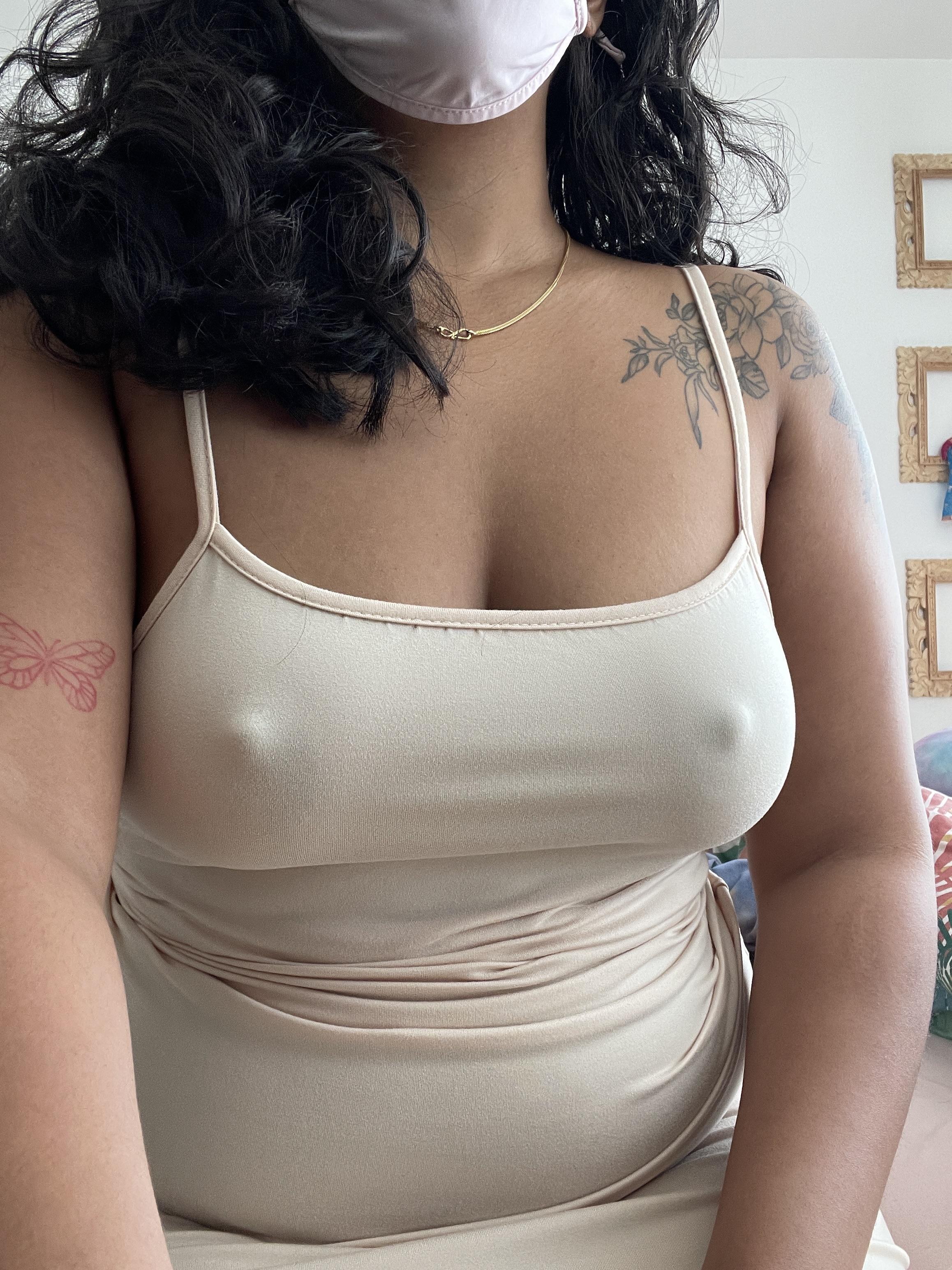 Teasing With Big Nipples Wanting Your Mouth On Them Right