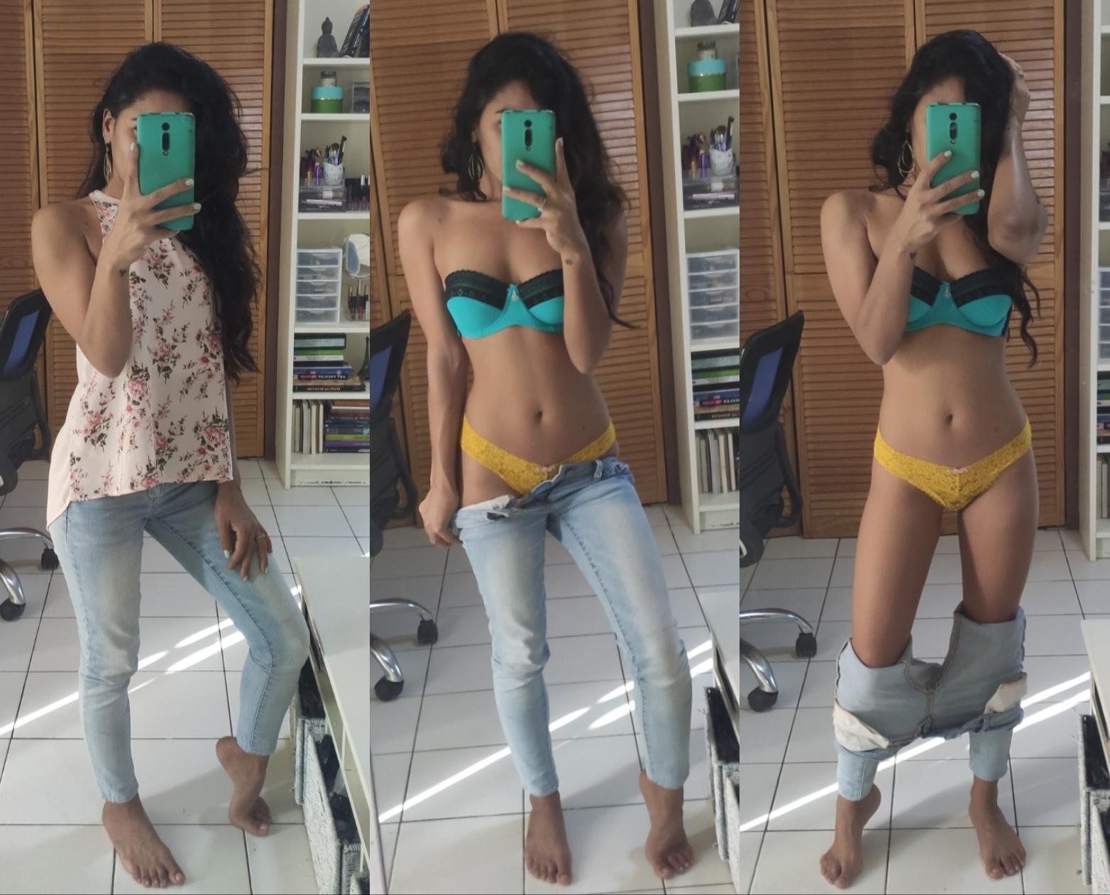 Undressing Indian GF Until She Wears Only A Naughty Smile