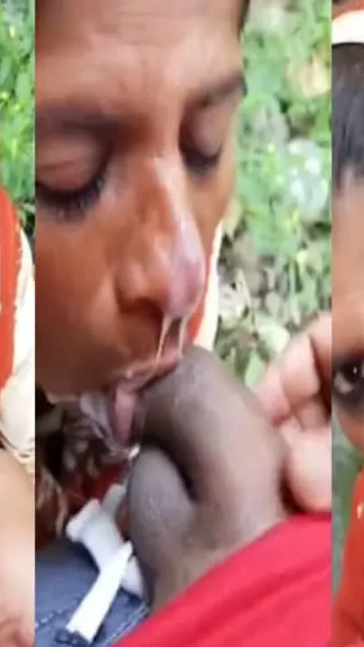 Dehati aunty eating cum MMS episode