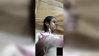 Hot big boob show selfie MMS video