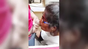 Nerdy Indian GF fellatio for the first time