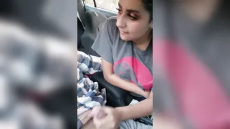 Desi secretary engulfing dick of manager inside car
