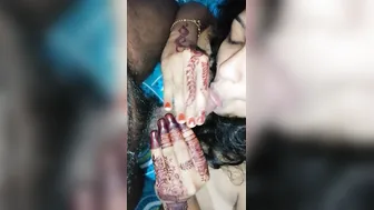 Newly married wife oral sex to her spouse