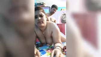 Sexy Bhabhi Doggy style sex with her husbands stepbrother