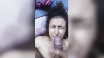 Indian housewife cum facial MMS movie scene