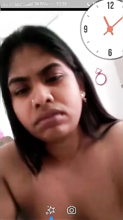 Hot milk shakes show on a live video call with boyfriend
