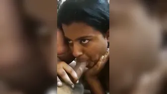 Hawt Srilankan engulfing cock of her boss