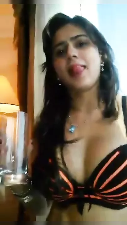 Desi slut showing billibongs to their customer in hotel room