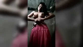 Desi Dehati striptease selfie episode for her bf