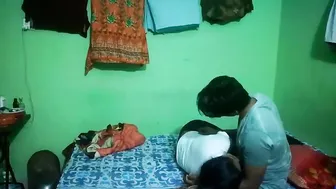 Excited couple home sex action got caught on hidden web camera