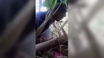 Forest is a good place for the Desi slut and XXX buddy to have sex