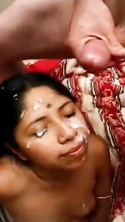 Shy indian aunty gets violent fuck with cum on face