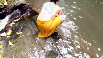 Fucking my married cousin under waterfall – public sex