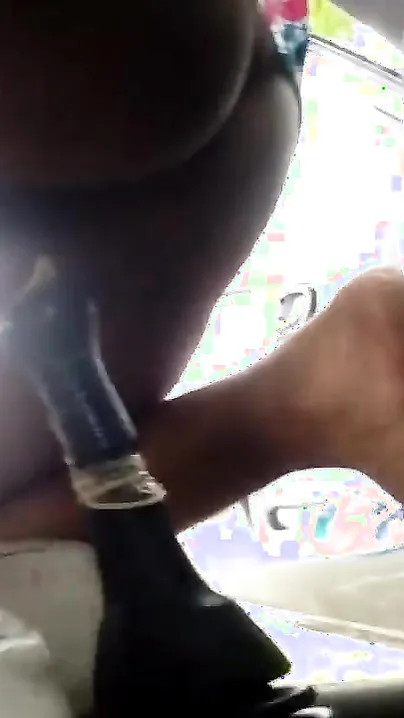 horny mom riding car gear shift In Public