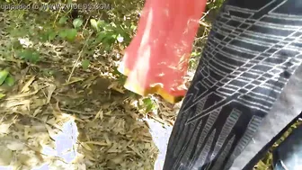 Lovelace tries to involve beautiful Desi girl in XXX action outdoors