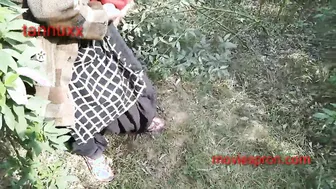 Desi's husband can catch her so XXX buddy fucks her in the fresh air