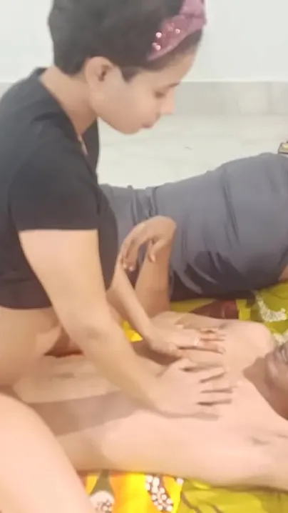 Dazzling Desi gal sucks and rides her brothers' cocks in threesome