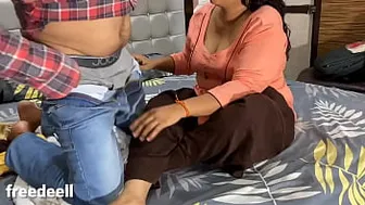 Lucky Desi boy enjoys unplanned first XXX affair with chubby stepmom