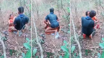 Desi village Randi Bhabhis outdoor fucking with local boy, leak mms porn