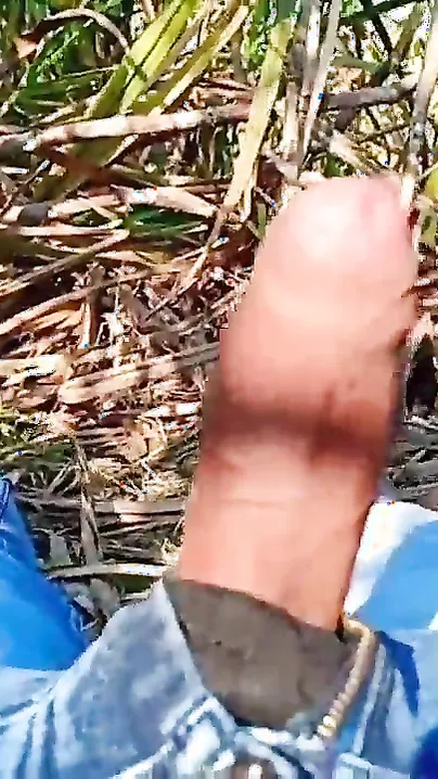 Desi touches pussy in front of cameraman that fucks XXX hole outdoors