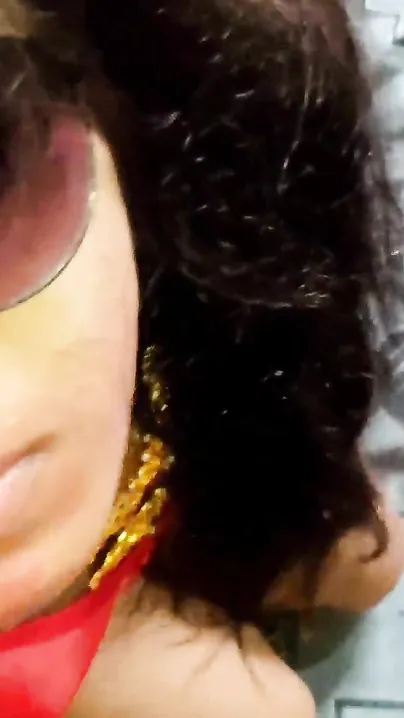 Point of view XXX video where Desi sucks dick without taking off sunglasses