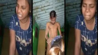 Joyful girl enjoys the way Desi stepbrother drills her in XXX doggy