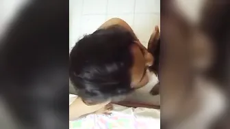 For cash Desi girl pleases mature boss with nice XXX cock sucking