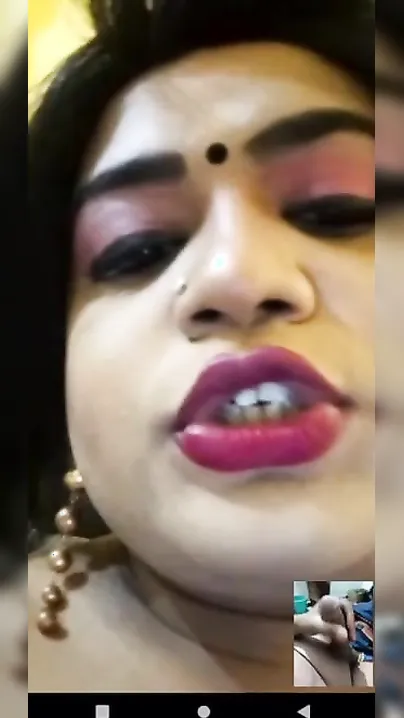 Naughty Desi Bhabhi rubs XXX twat during video call with secret lover