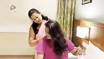 Stunning Desi Bhabhi lures chubby bestie into lesbian XXX encounter