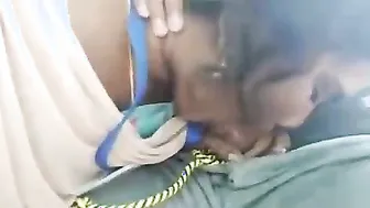 Outdoor MMS video of Desi whore stroking and sucking XXX phallus