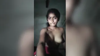 Young village slut strips to show her perky Desi tits for XXX video