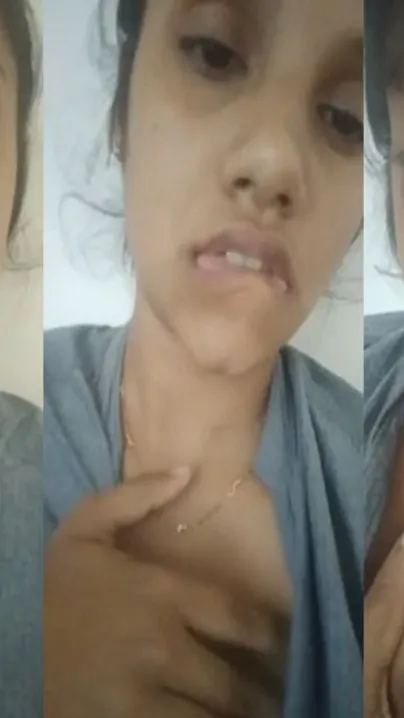 Young Desi cutie teases with her huge XXX melons for the camera