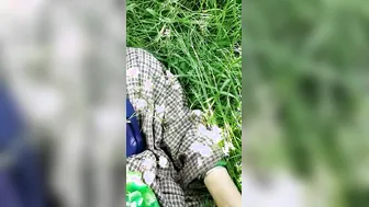 Thick cock penetrates XXX cunt of Desi hussy outdoors in MMS vid