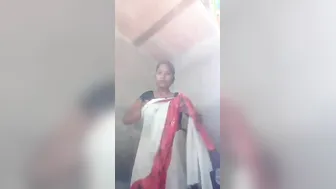 Sexy Desi wife undresses and plays with her tits and cunt XXX