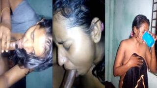 Hungry desi XXX slut gives a wet blowjob to her best friend MMS