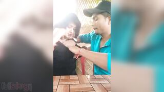 Desi wife kisses and hugs her husband in MMS video for XXX audience