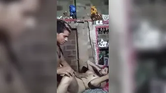 Desi girl gets it on with her nice XXX lover by fireplace in MMS video