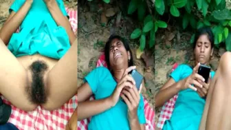 Desi chick has unshaved pussy captured by XXX man for MMS content