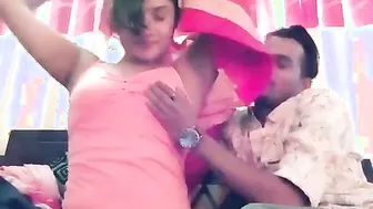 Man touches Desi girl's tits and kisses nipples in homemade XXX video