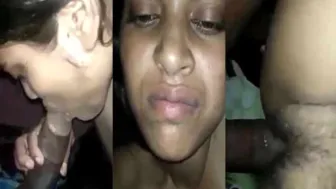 MMS video of XXX sized dick fucking teen Desi girl in mouth and pussy