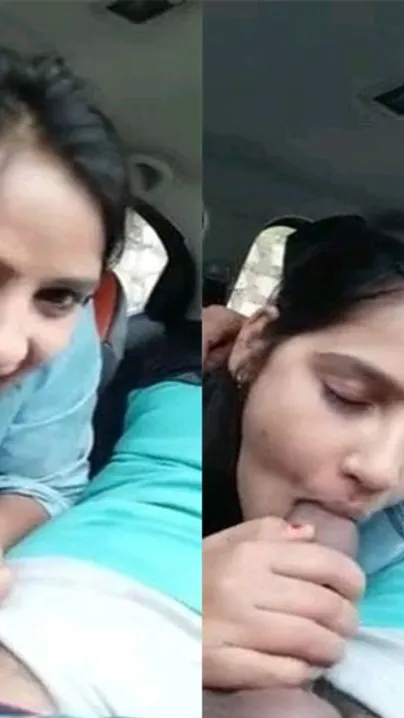 Shy Desi XXX girlfriend sucks her lover’s cock in car MMS