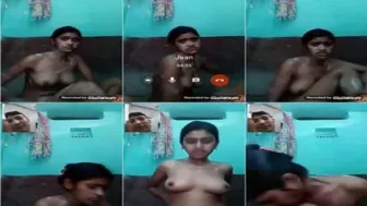 Bangladeshi Desi XXX girl taking nude in the bathroom on video call