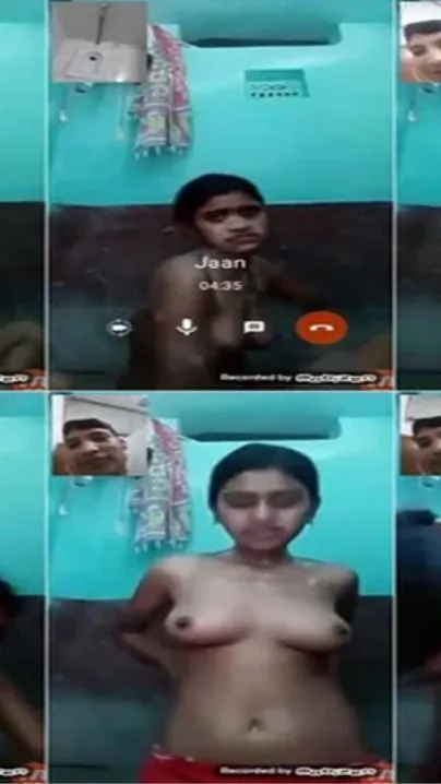 Bangladeshi Desi XXX girl taking nude in the bathroom on video call