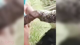Sultry Mallu hussy impresses Desi man with deep XXX blowjob outdoors