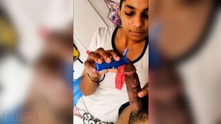 Cute Desi wench sucks and oils XXX dick before taking it into pussy