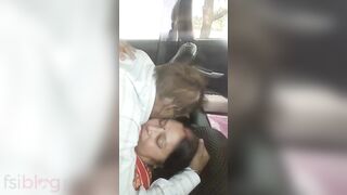 Voyeur catches mature Desi couple having XXX fuck car in the car