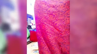 Chubby Desi housewife shows XXX breasts and dildos smooth pussy