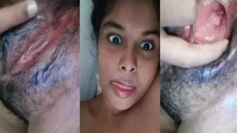 Naughty Desi wench demonstrates her juicy XXX twat for the camera