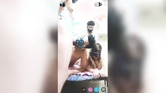 Desi girl's best bi-sexual XXX friends hook up all together in bed